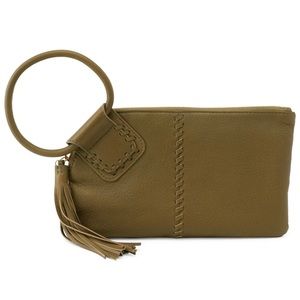 HOBO Sable Leather Clutch wristlet aloe